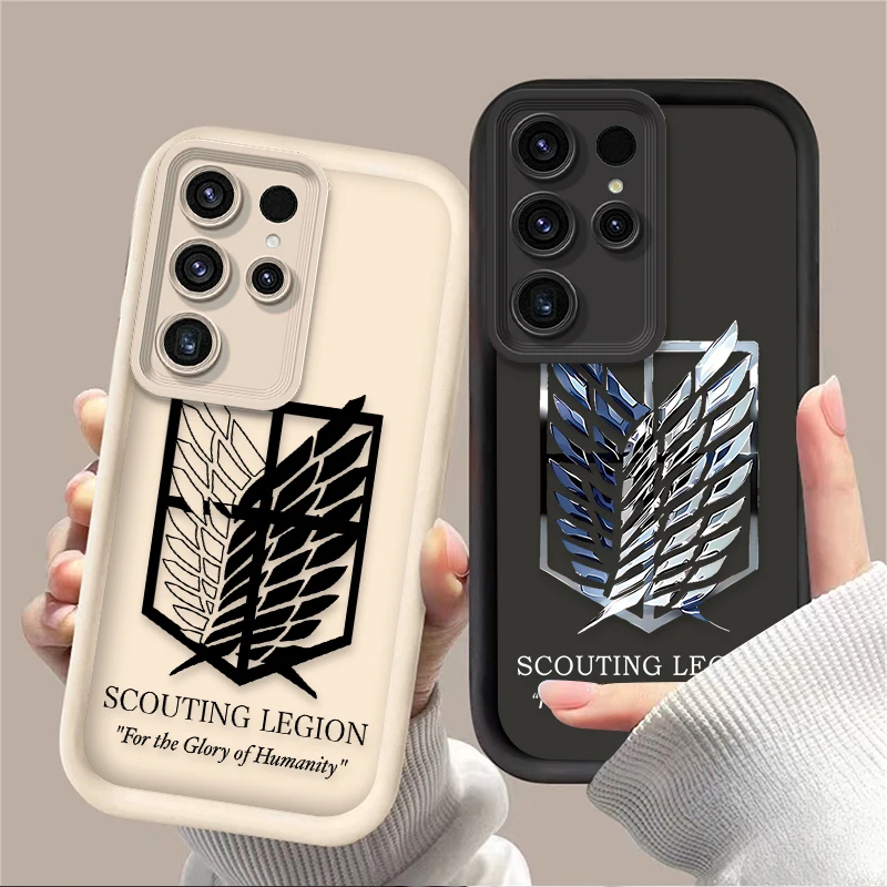 Funda de Anime Attack On Titan para Samsung Galaxy S23 S24 S25 Ultra S22 S21 Plus FE A56 A36 A26 A16 A06 A15 A25 A35 A55 5G - imagen 2
