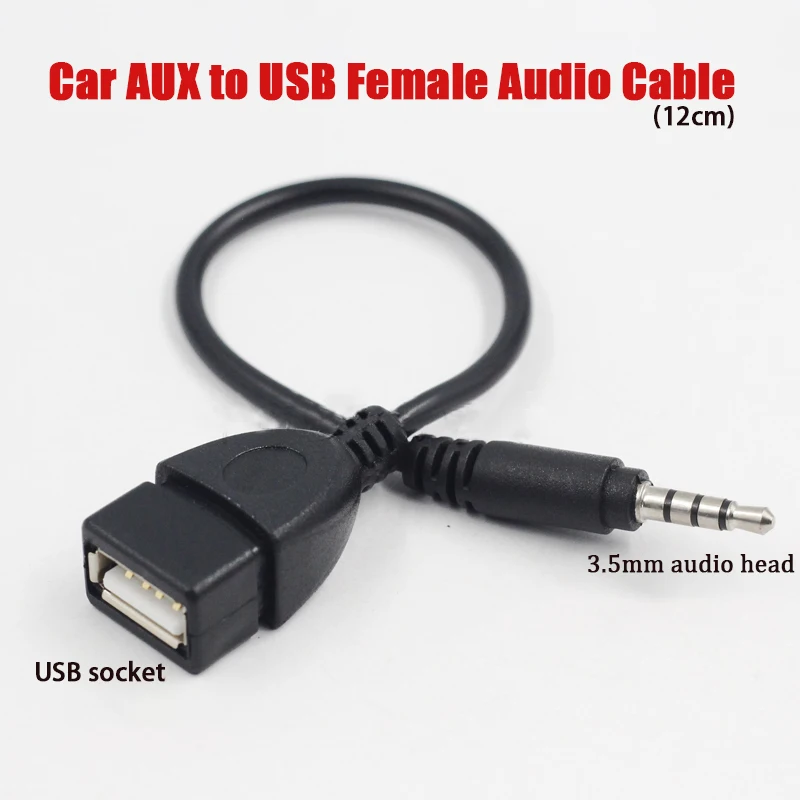 Cltgxdd-convertidor de reproductor MP3 para coche, conector de Audio auxiliar macho de 3,5mm a Cable USB hembra, adaptador para accesorios de coche MP3 - imagen 2