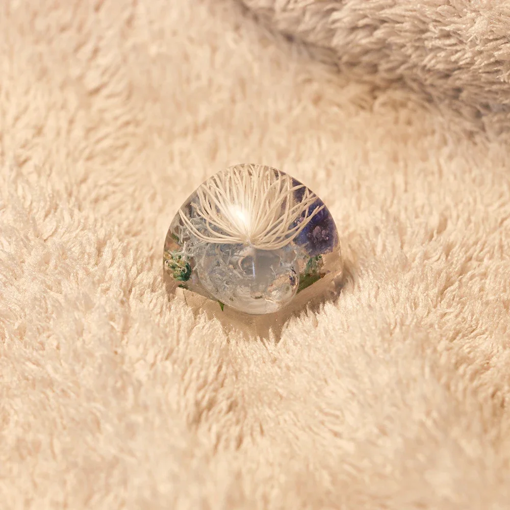 1 pieza DIY tapas de teclas de teclado mecánico el verano de Salvia hecho a mano Keycap personalizado artesanía resina retroiluminada RGB Keycap - imagen 4