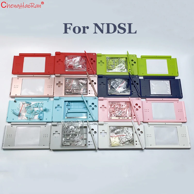 1 Juego de carcasa de repuesto para Nintendo DS Lite, carcasa, botones, Kit de tornillos de pantalla, bolígrafo de un solo toque para NDSL