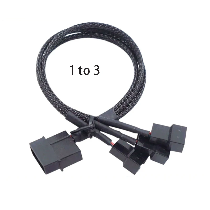Molex IDE grande 4 pines a 4 pines 3 pines ventilador HUB 1 a 1 2 3 4 5 Cable de ventilador divisor ordenador PC placa base ventilador fresco fuente de alimentación Dock - imagen 3