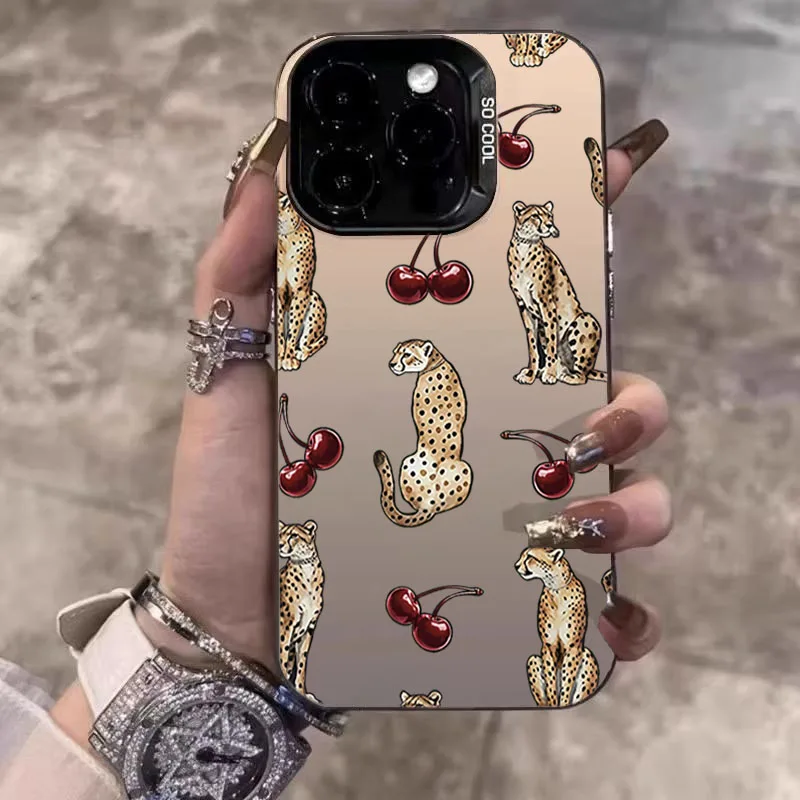 Funda de teléfono con diseño de leopardo cereza para Xiaomi 15T Pro, funda para Xiaomi Mi 11 Lite 5G 14T 13T 12T 14 13 12 Poco X7 X6 X5 F6 F7 F5