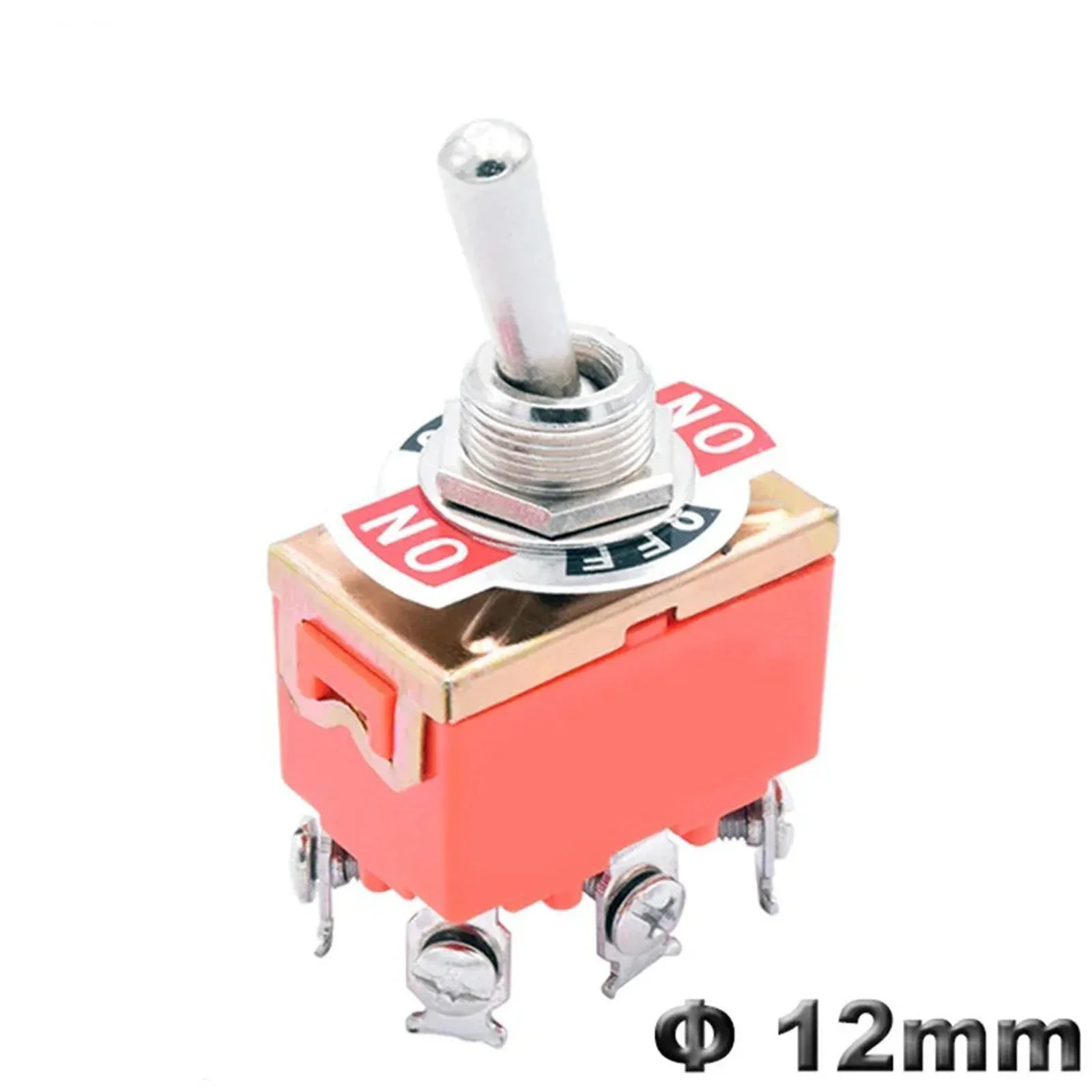 2 uds SPST DPDT 250V 15A interruptor de palanca 2 3 posiciones enganche encendido-apagado encendido-apagado E-TEN1322 1021 1122 1221 1321 tapa impermeable - imagen 3