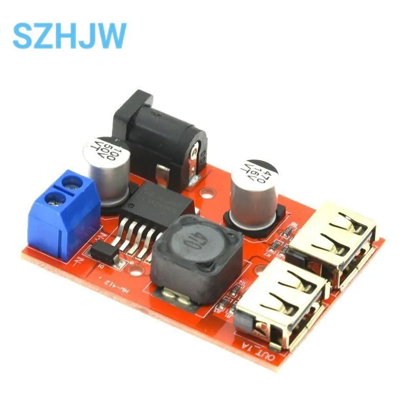 Placa Convertidora de energía Solar para coche, módulo de fuente de alimentación de 9V, 12V, 24V, 36V a 5V, 3A, con USB Dual DC-DC, LM2596, LM2596S - imagen 4