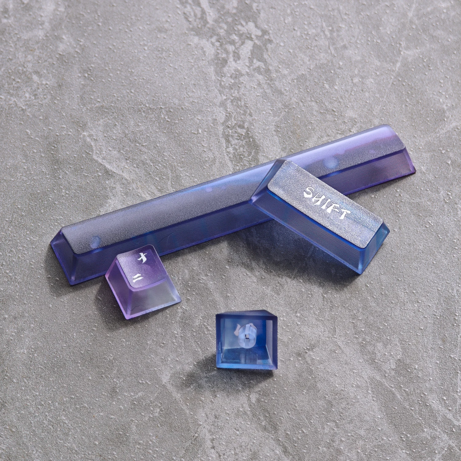 Aurora Polar Light Keycaps 115 Keys PC Fog Translucent Cherry Purple Color for AULA F75 60 68 75 87 104 Mechanical Keyboard - imagen 4