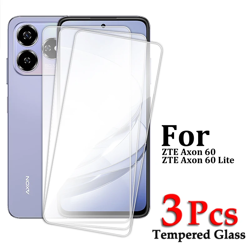 Protector de pantalla de cristal templado para móvil, cristal transparente HD con pegamento completo para ZTE Axon 60 Lite, 4/3/2 piezas - imagen 3