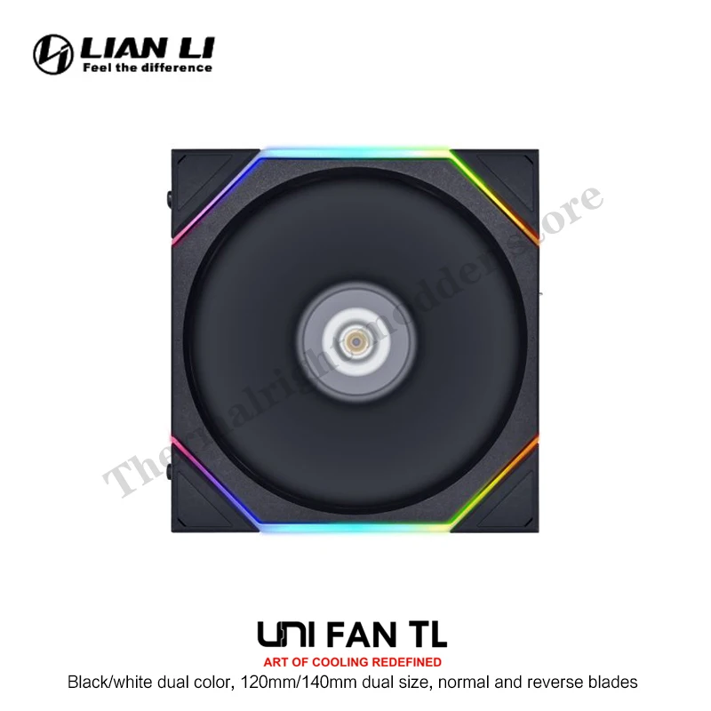 LIAN LI UNI-ventilador TL120 140 PC, radiador RGB para armario, Gen. 4. ª evolución del rendimiento Hoja delantera/inversa, paquete de 1 / 3 piezas - imagen 3