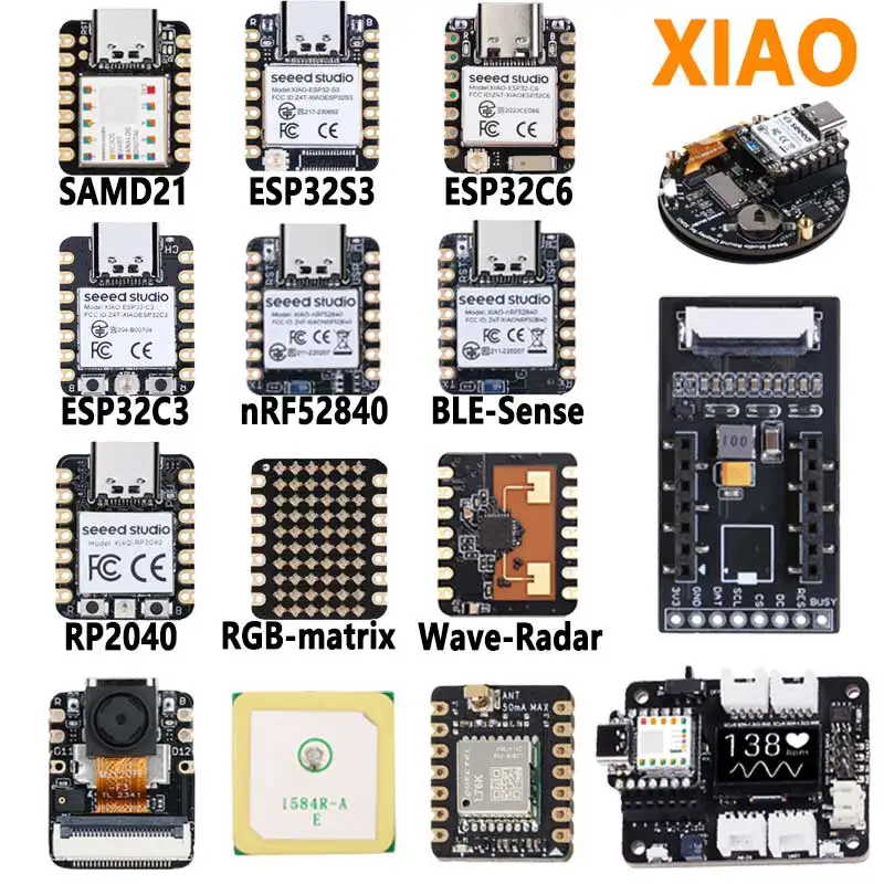 Serie XIAO ESP32C3 C6 S3/Raspberry Pi RP2040 PICO/nRF52840-BLE/SAMD21 para Arduino