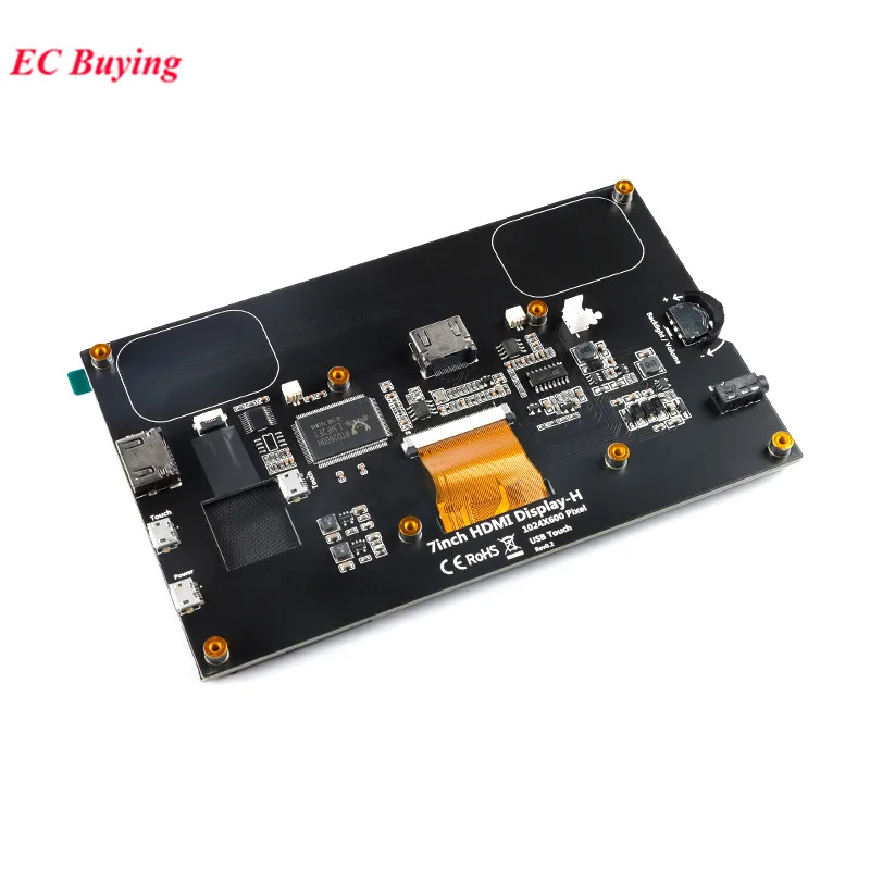 Módulo de pantalla LCD HDMI de 7 "y 7 pulgadas pantalla táctil capacitiva 1024X600 IPS HD ángulo de visión completo Compatible con Raspberry Pi 3B +/4B - imagen 3