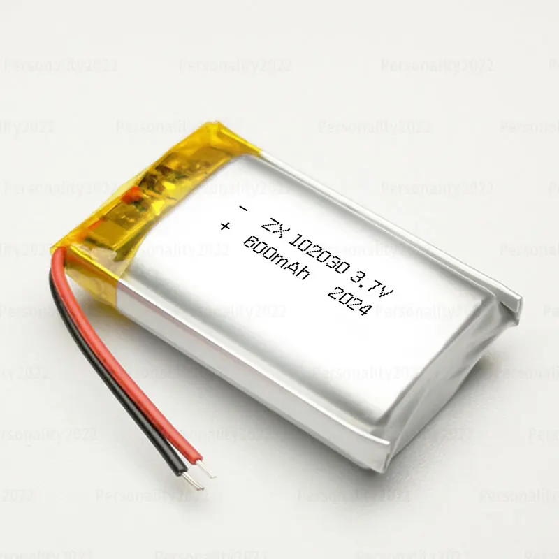 Batería de polímero de iones de litio recargable para instrumentos de belleza, reproductores de Mp3, lectores de pulseras y escáneres, 102030, 600mAh, 3,7 V - imagen 5