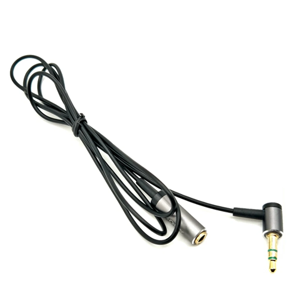 1 unidad 1M 3,5mm 3 polos estéreo 90 ° Enchufe de audio rectangular hembra a 3,5 mm macho de 3 polos Enchufe adaptador de conector en forma de L - imagen 3