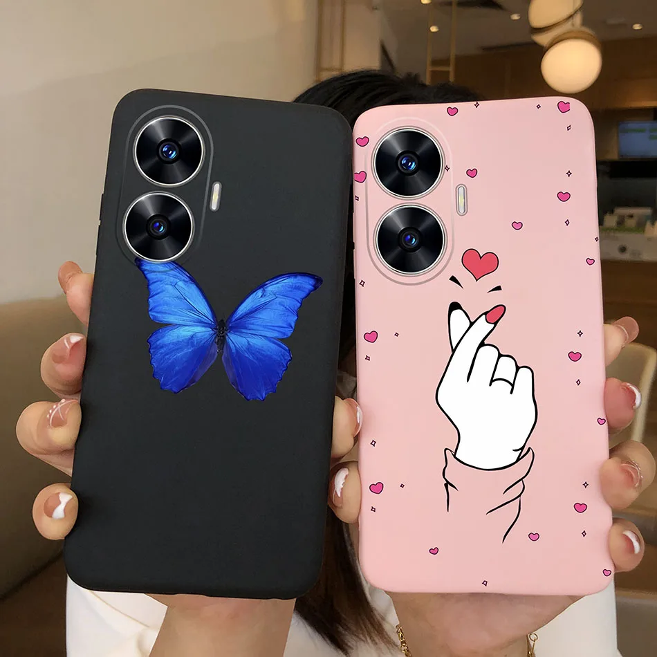 Fundas de teléfono para Oppo Realme C55 4G, cubierta protectora de silicona mate con etiqueta de moda para RealmeC55, Realme, C 55, RealmeC 55 - imagen 3