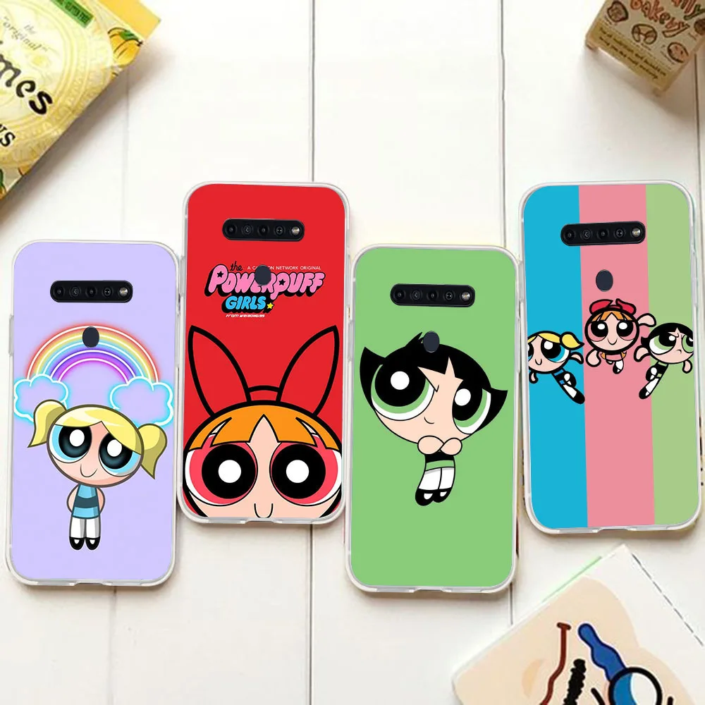 BD-61 The PPowerpuff Girls funda transparente para LG K50S K50 K61 G8 THINQ5 V40 V50 K40 ThinQ Q60 K51S G8x K40S K41S Q61 V60 - imagen 2