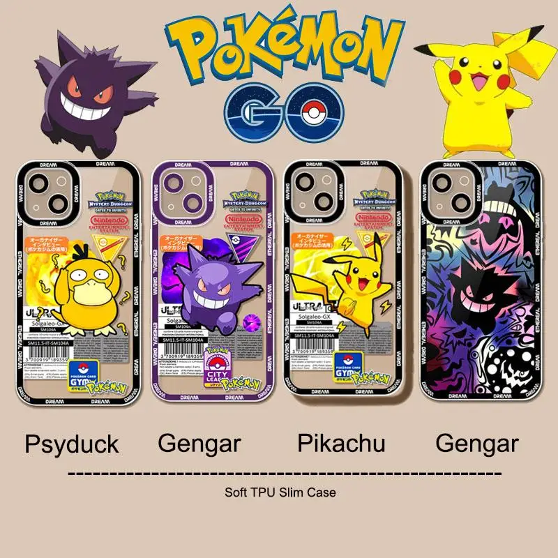 Funda Pokemon Gengar Pikachu para OPPO A60 Reno 11F 5 6 9 Pro Plus A79 A78 A5S A3S A5 2020 funda de silicona suave Couqe - imagen 2