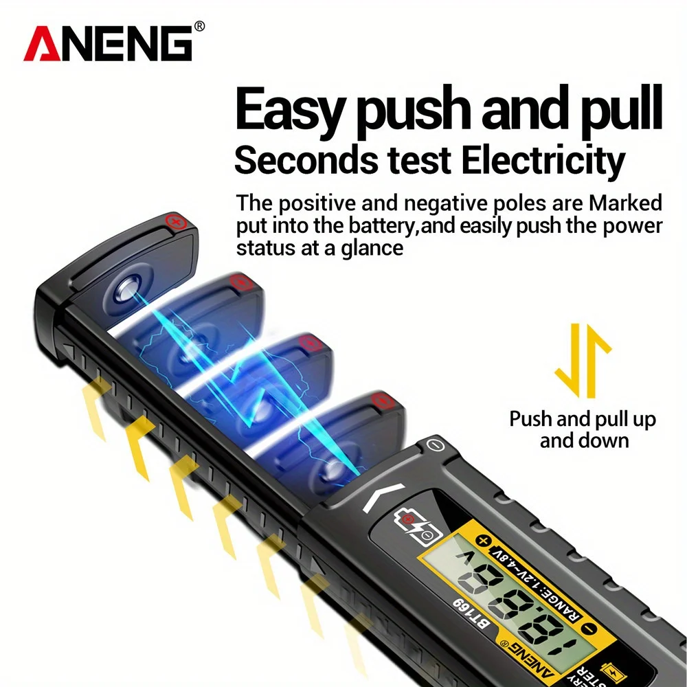 Probadores de batería digitales 2 uds ANENG BT169 Detector probador de capacidad de batería AA/AAA/C/D/9V/1,5 V herramienta de prueba de electricidad de pila de botón - imagen 3