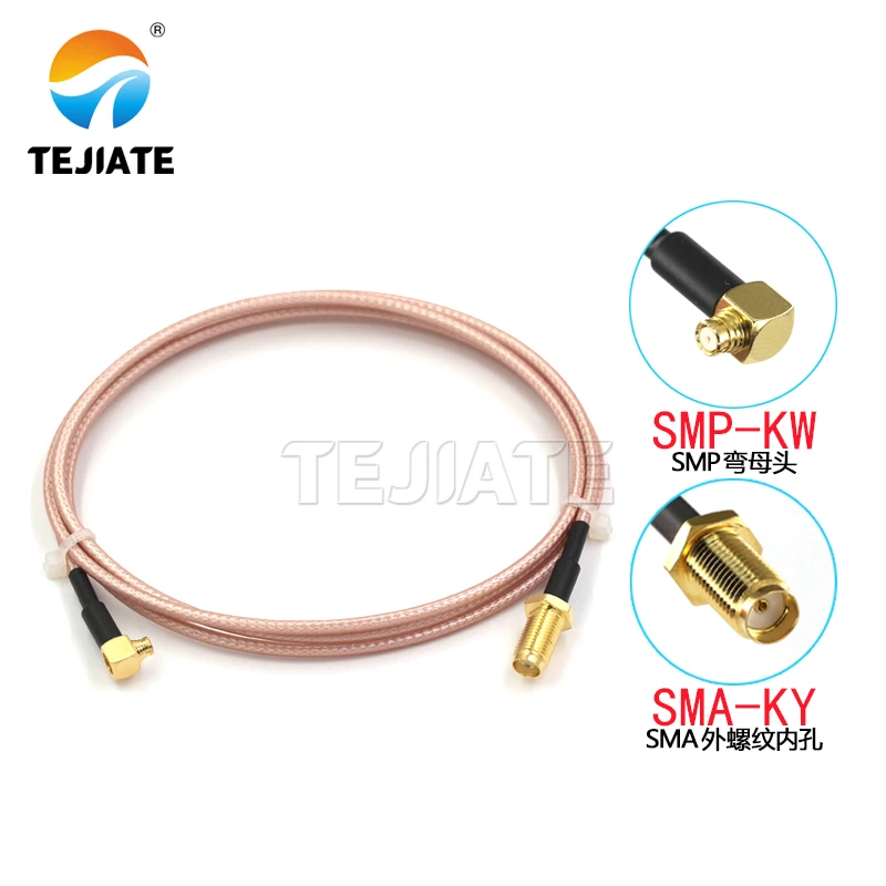 Cable adaptador hembra doblado SMP a SMA macho y hembra, accesorio de extensión RF SMP, piezas a SMP-KW, 1 SMA-KY - imagen 4