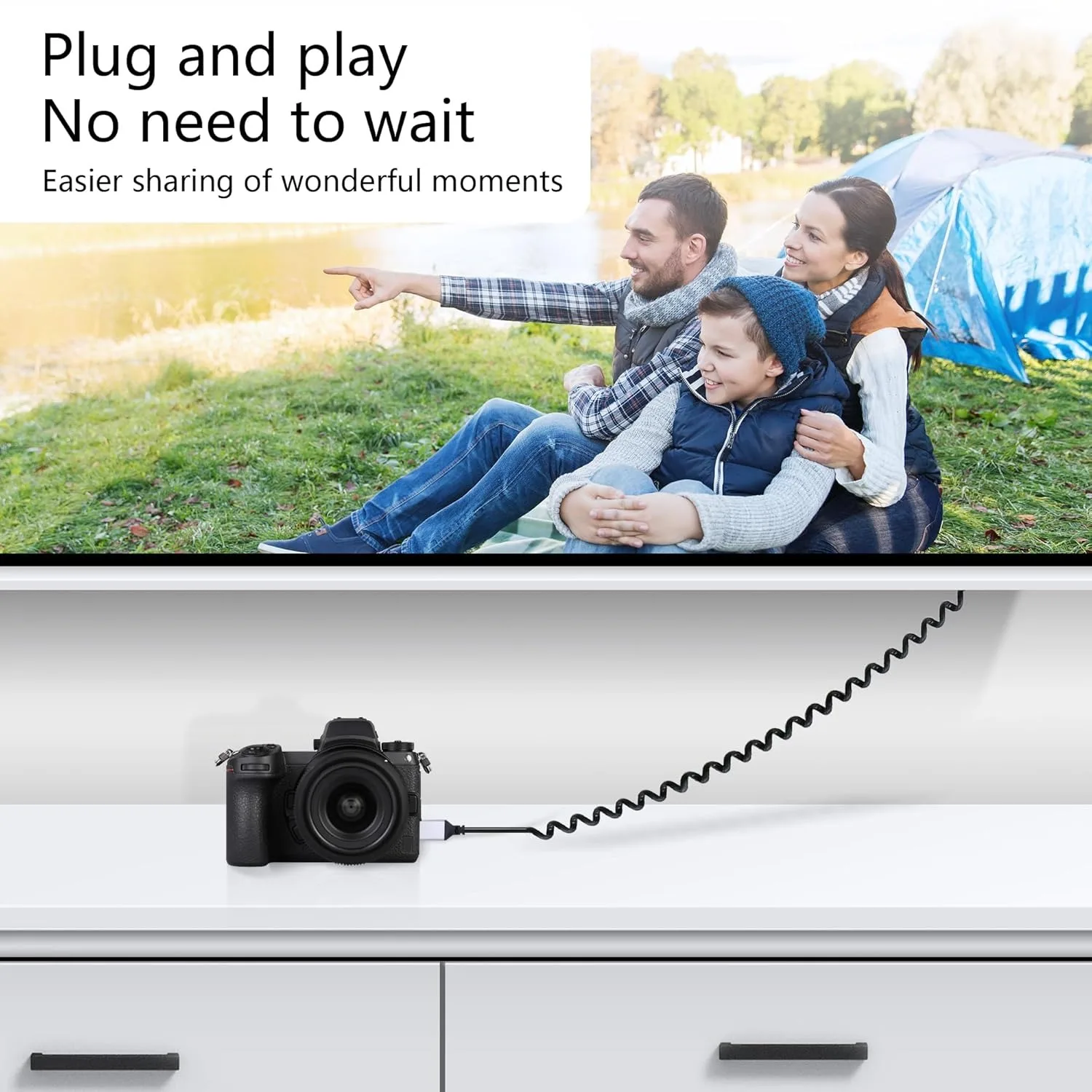 Cable en espiral de resorte compatible con Micro Mini HDMI, ángulo izquierdo/derecho/arriba/abajo de 90 grados, compatible con 3D 4K para tableta, videocámara DSLR - imagen 5