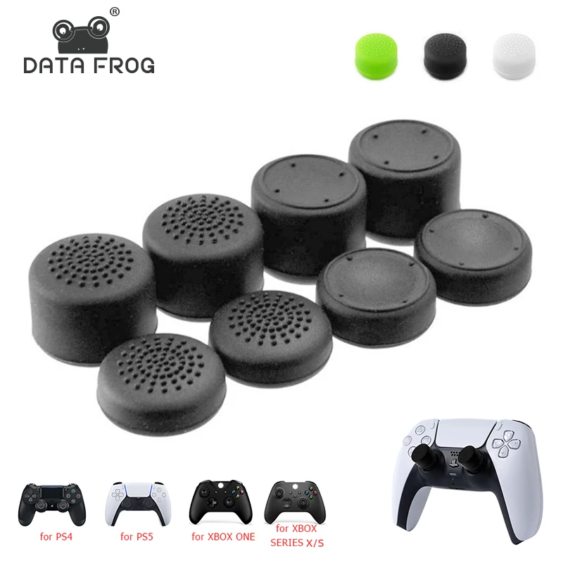 DATA FROG 8 Uds controlador pulgar Stick Grip Cap para PS5 silicona antideslizante tapa de goma analógica para PS4/Xbox Series X/S Accesorios