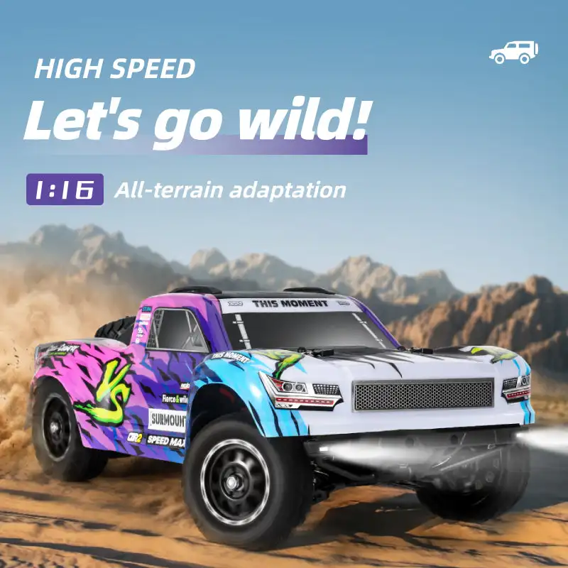 HBX 3101A 1/16 sin escobillas 4WD RC camión de recorrido corto suspensión independiente rodamientos de bolas completos eje de transmisión de Metal 45 KM/H coche de velocidad de juguete - imagen 3