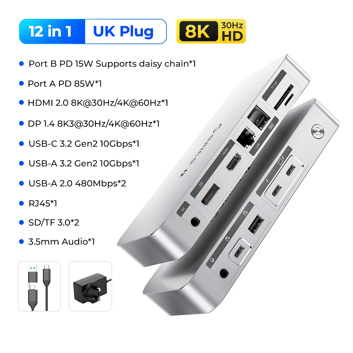 Silver UK Plug