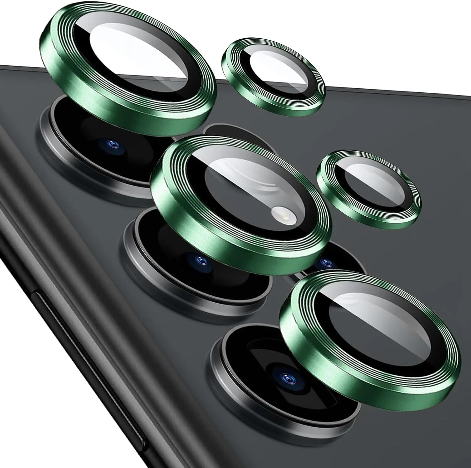 Protector de lente de cámara de teléfono compatible con Samsung Galaxy S25 Ultra [1 juego], protectores de lentes individuales, resistentes a los arañazos - imagen 2