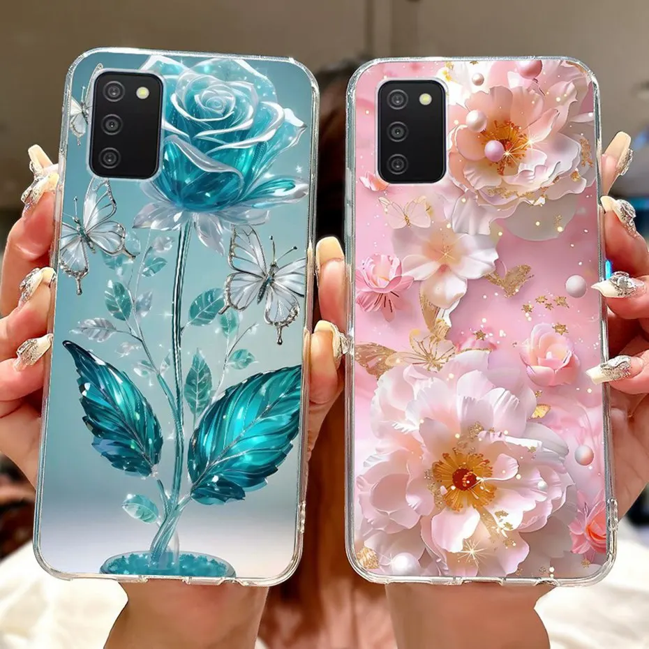 Funda de teléfono con pintura bonita para Samsung Galaxy A03s, fundas traseras de silicona suave TPU para Samsung A03S SM-A037F A037G, parachoques - imagen 4