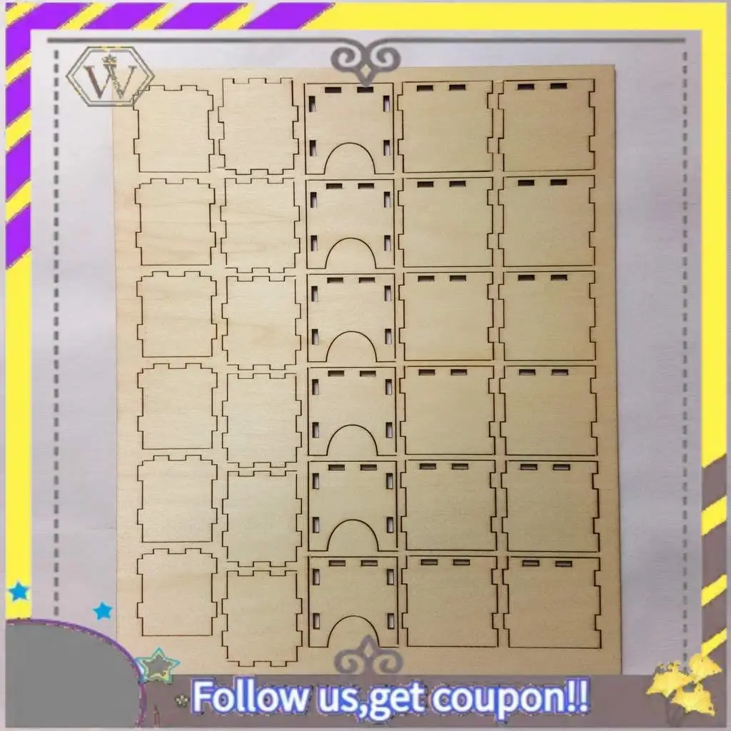 Nuevo calendario de Adviento de madera Eid Ramadán Mubarak, decoraciones musulmanas islámicas Eid, adornos, suministros para fiestas - imagen 5