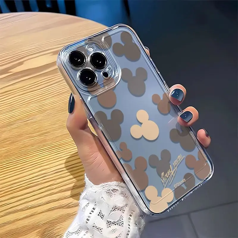 Funda de teléfono de pantalla completa con cabeza de Mickey Mouse de Disney para OPPO Reno 12F 7 11F 10 2F 4 8T 8Z 7Z 6Z 5 F21 Pro Plus 4G 5G TPU suave transparente - imagen 3