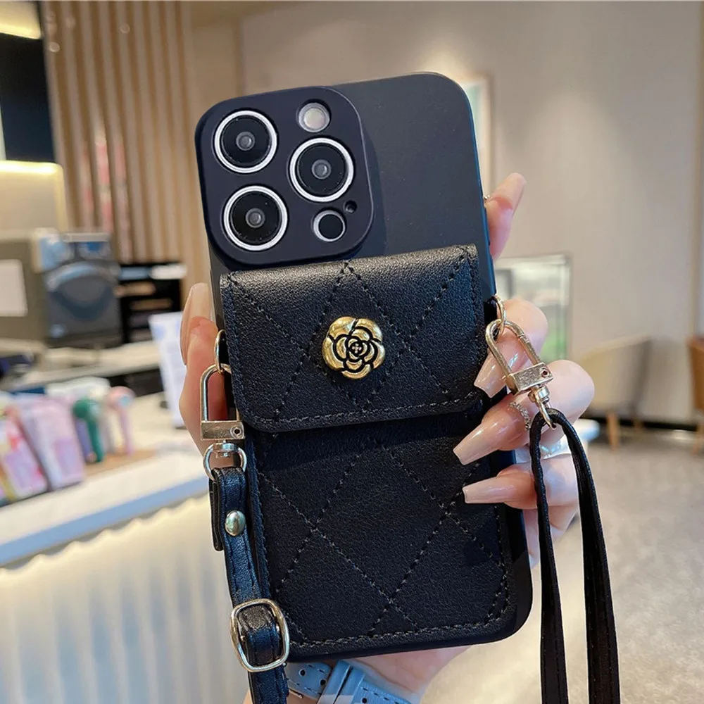 Funda con cordón cruzado para Xiaomi Redmi Note 13 Pro Plus 12 11 10 9 8 Pro 11S 10S 9S 3D flor cartera tarjetero Correa cubierta - imagen 2