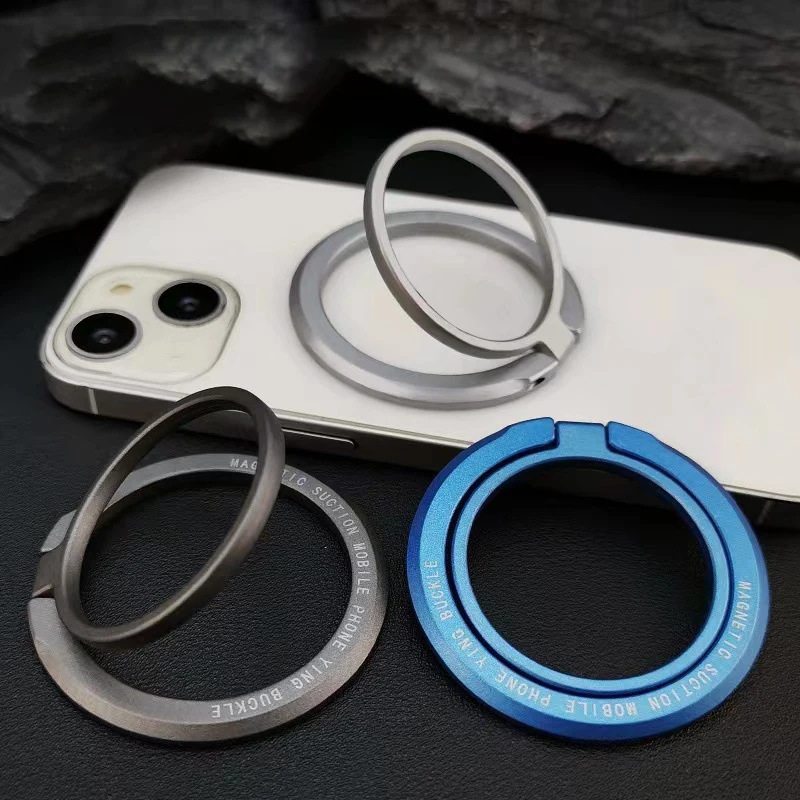 2025Nuevo soporte de anillo magnético para teléfono para accesorios MagSafe soporte de anillo de dedo ajustable para funda magnética para iPhone - imagen 3