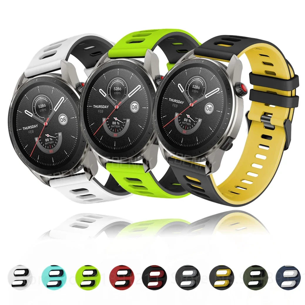 Correa de reloj para Huami Amazfit GTR 4 3 3pro 2 2e GTS Bip 5 GTS4 3 2 pulsera deportiva para Amazfit Pace Stratos 3 2S