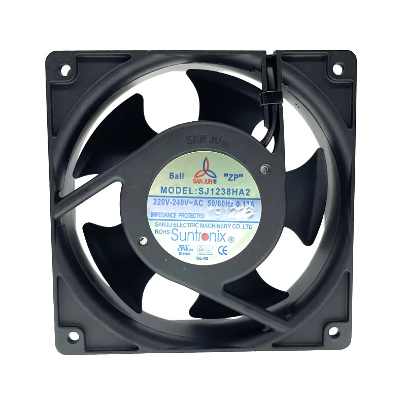 Ventilador de Metal de 220V nuevo Suntronix SANJUN SJ1238HA2 120mm 12cm 12038 240V 0.13A 12038 impulsor de hoja refrigeración Axial - imagen 3