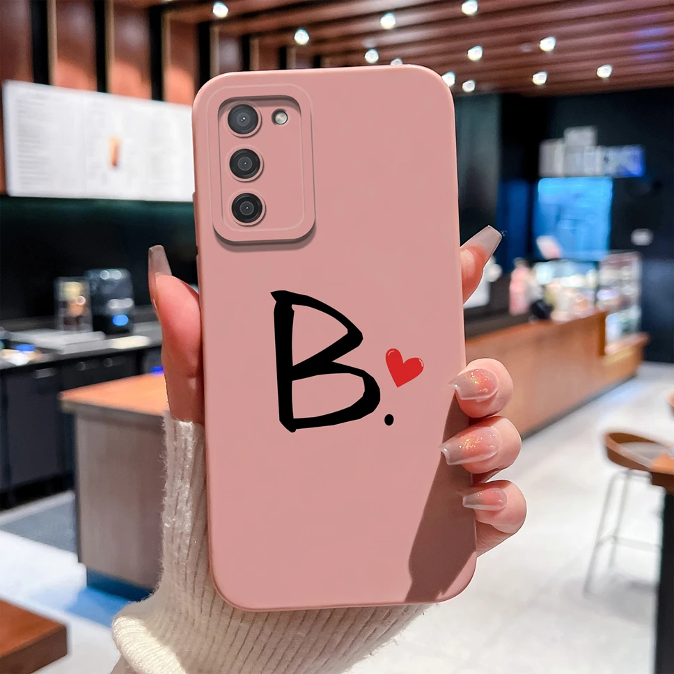 Para Oppo A56 A56S A55 A55S 4G 5G funda de teléfono amor corazón letras protección de cámara funda suave para Oppo A 55 A 56 carcasa ligera - imagen 4
