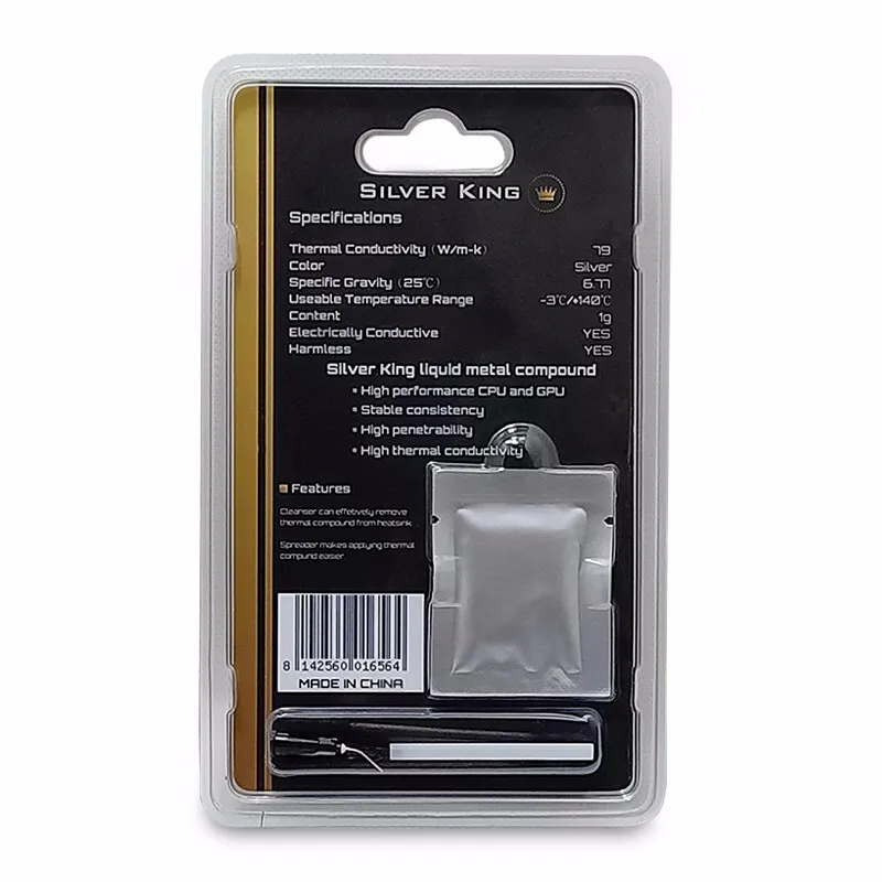 Thermalright Silver King 1g/3g Grasa térmica de alto rendimiento 79W/M-K disipación de calor de metal líquido esencial para un calor perfecto - imagen 5