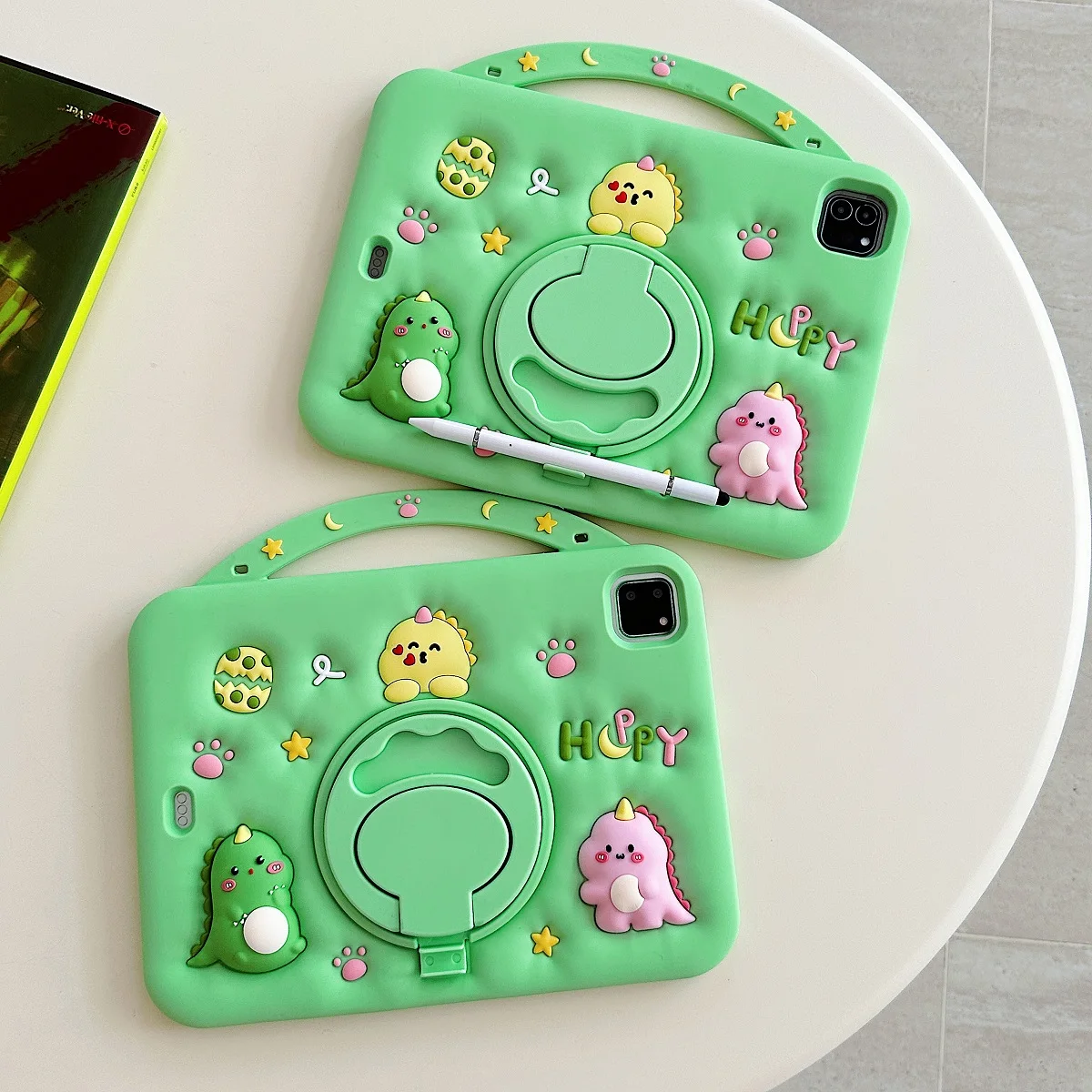 Para IPad 9 8 7. a generación funda infantil para IPad Air 2 3 4 5 10,9 2022 Mini 6 Pro 11 funda protectora de silicona para tableta con bonitos dibujos - imagen 2