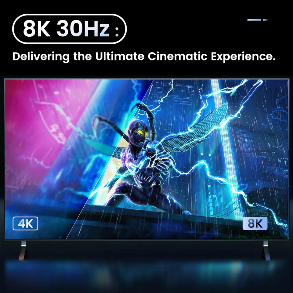 Navceker-conmutador HDMI 2,1, 8K, 60Hz, 4K120Hz, compatible con HDMI, salida 3 en 1, convertidor de Control remoto para monitores Xbox PS5 - imagen 4