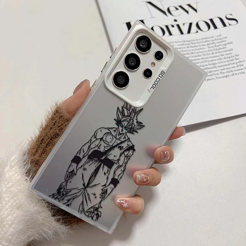 Funda artística de Anime d-dragon Ball para Samsung Galaxy S25 S24 S23 S22 S21 Ultra Plus, funda plateada colorida para teléfono - imagen 3