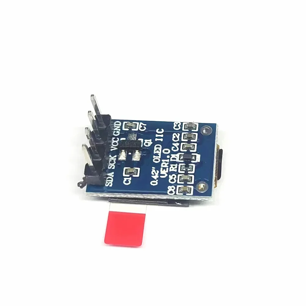 Módulo de pantalla OLED de 0,42 pulgadas, 72x40 puntos, IIC, I2C, COG, pantalla de luz blanca, 4PIN, SSD1315, controlador IC, IC 3,3, 5V - imagen 4