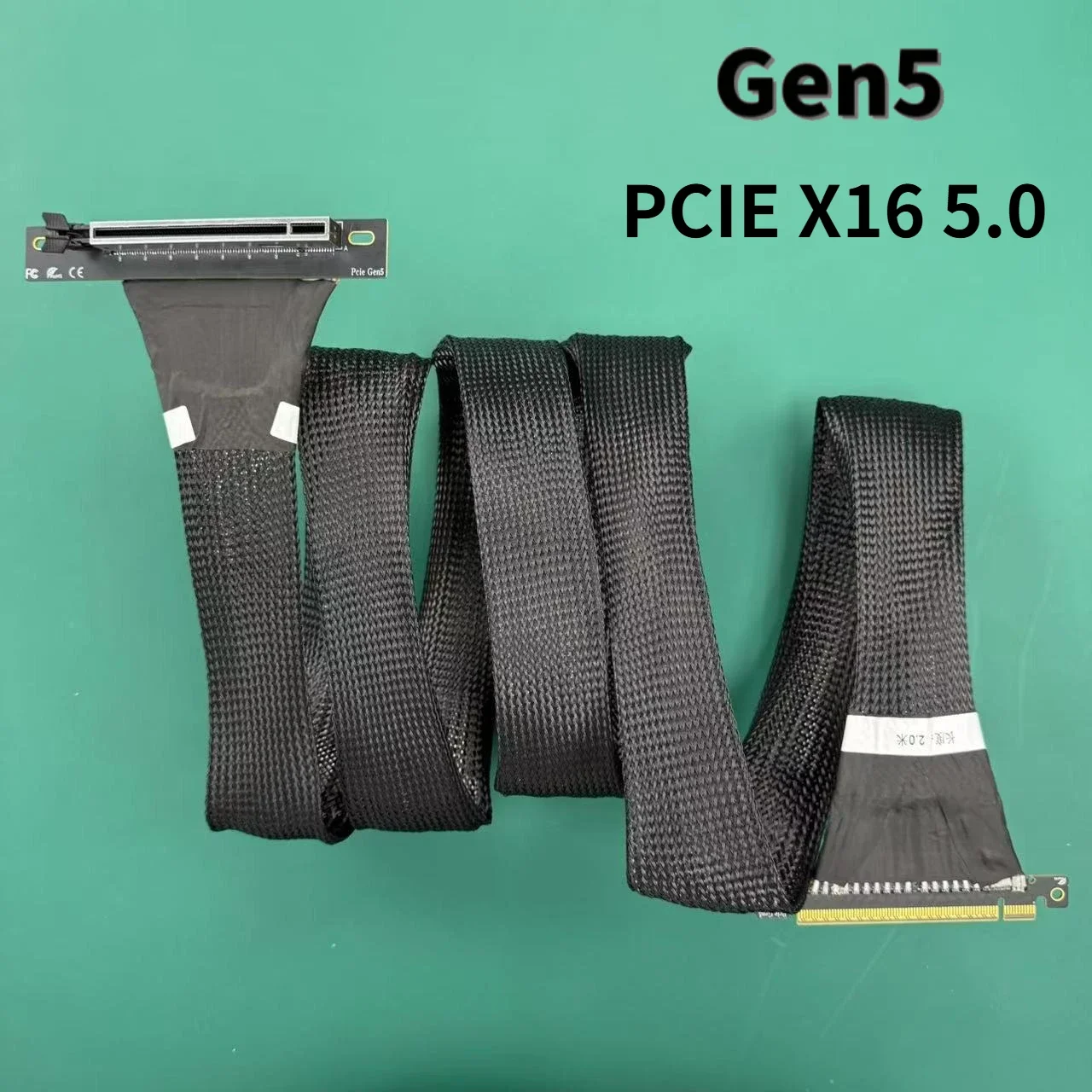 Cable elevador Ultra PCIe 5,0 X16 PCI Express 5,0 GPU blindado tarjeta gráfica extrema de alta velocidad sin pérdidas servidor AI Gaming PCIE Gen5 - imagen 3