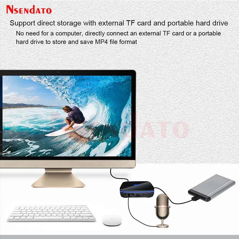 Caja de captura analógica 4K HDMI VGA YPbPr cámara independiente HDMI RCA VGA YPbPr pantalla analógica grabadora de vídeo captura caja de tarjeta VHS - imagen 5