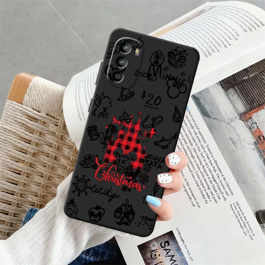 Funda navideña de Mickey con dibujos animados para Motorola Mot G50 G60s G22 Edge40 G60 G51 G73 G52 G32 Edge 20 Pro 30 Lite G71 G53 G30 - imagen 3