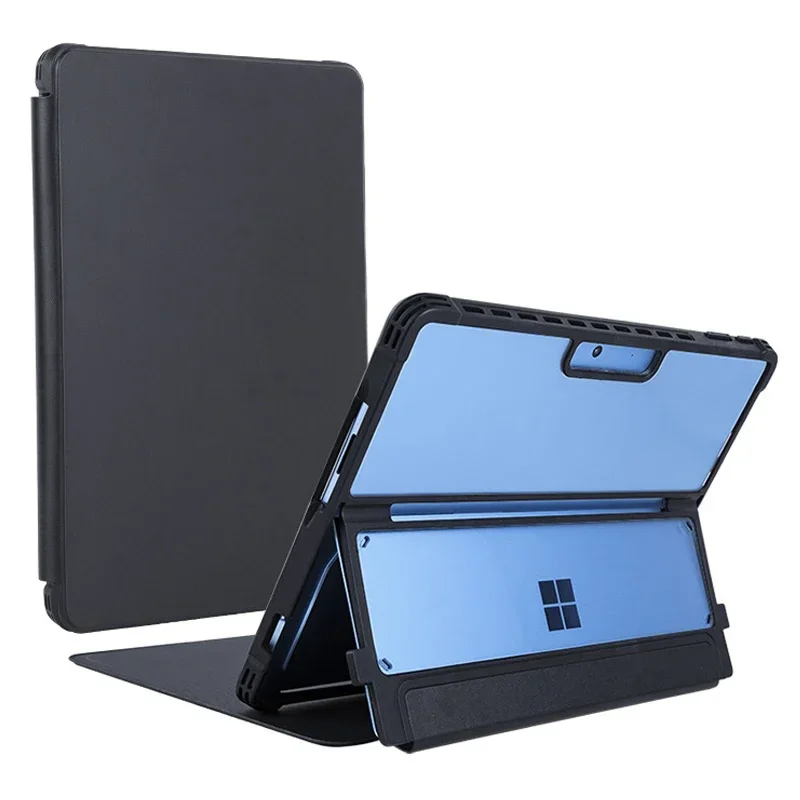 Para Microsoft Surface Pro 9 10 11 funda protectora dura TPU a prueba de golpes transparente funda resistente soporte para tableta funda trasera - imagen 2