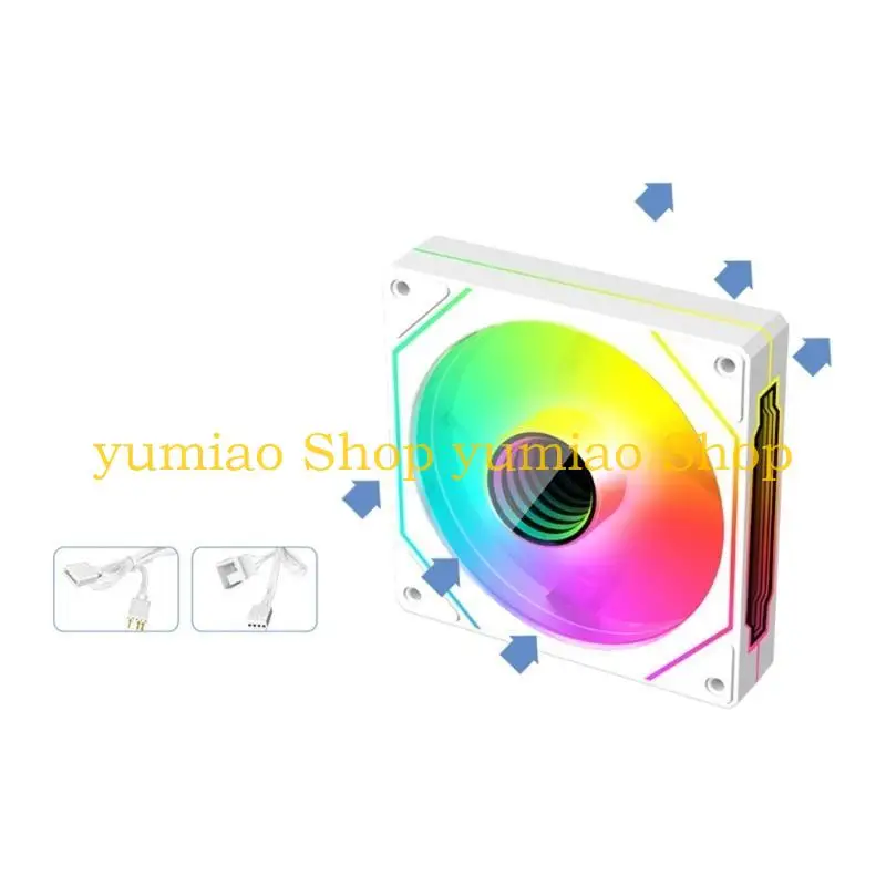 587b Durabilidad Argb Case computadora Ventilador Cool Gamings PC Enfriamiento PC Radiadores enfriamiento - imagen 2