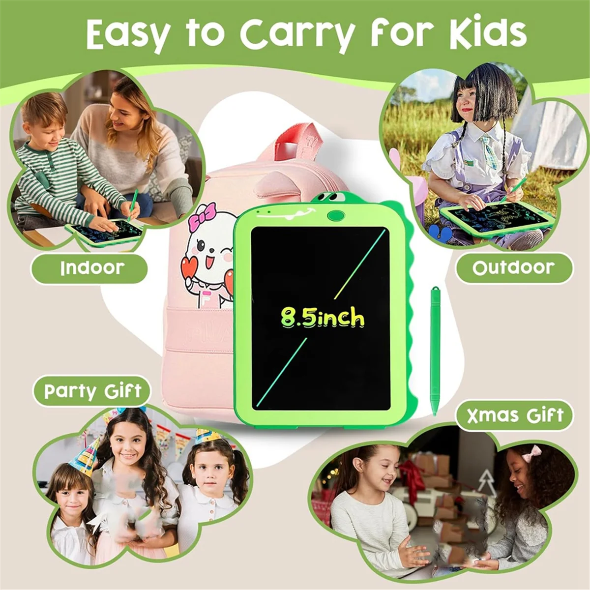 Tableta de escritura LCD SUPER HOT para niños, juguetes para niños pequeños, tablero de dibujo verde - imagen 4