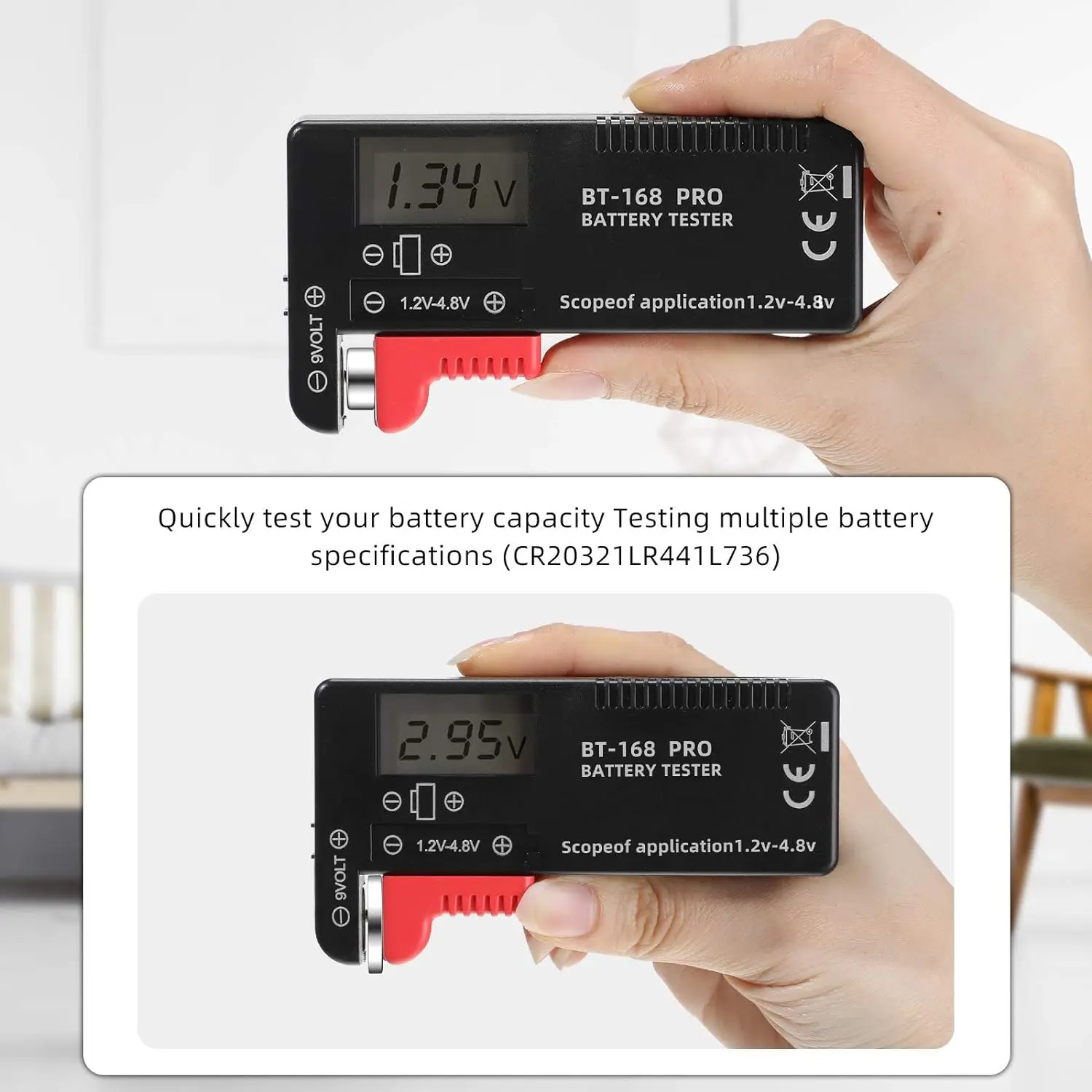 Comprobador de batería de Bt-168Pro, comprobador de batería con pantalla Digital, para pilas de botón AA, AAA, C, D, 9V, 1,5 V - imagen 5