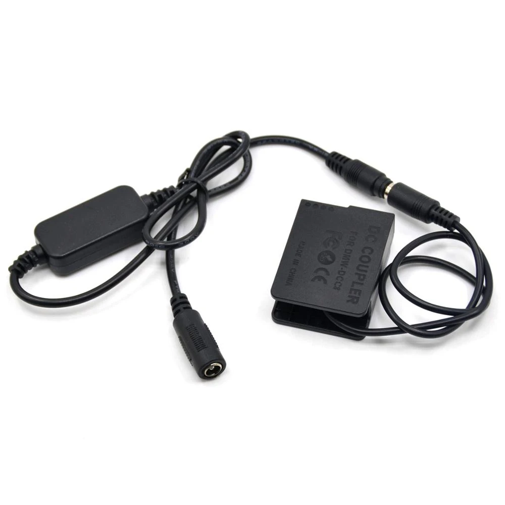 Cable de alimentación reductor de 12V-24V + batería simulada DMW-BLC12 DCC8 BLC12E para Panasonic Lumix GX8 FZ1000 FZ200 G7 G6 G5 GH2 GH2K GH2S - imagen 2