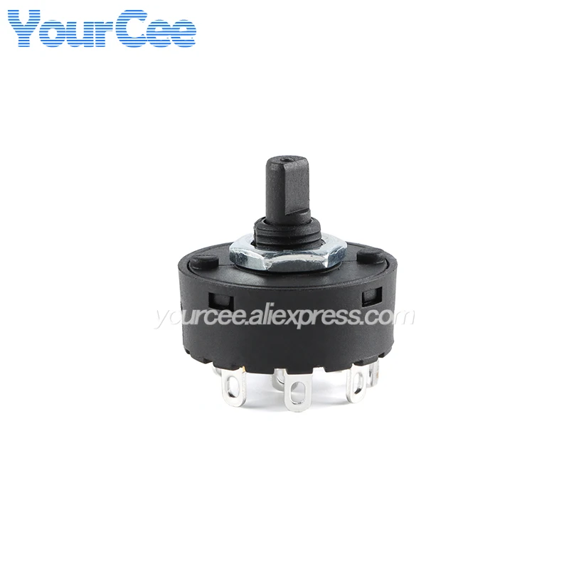 2 uds/1 pieza interruptor de perilla de banda de aparato eléctrico rotatorio multiposicional calentador interruptor de engranaje giratorio de licuadora 2 3 4 5 6 7 8 10 pines - imagen 2