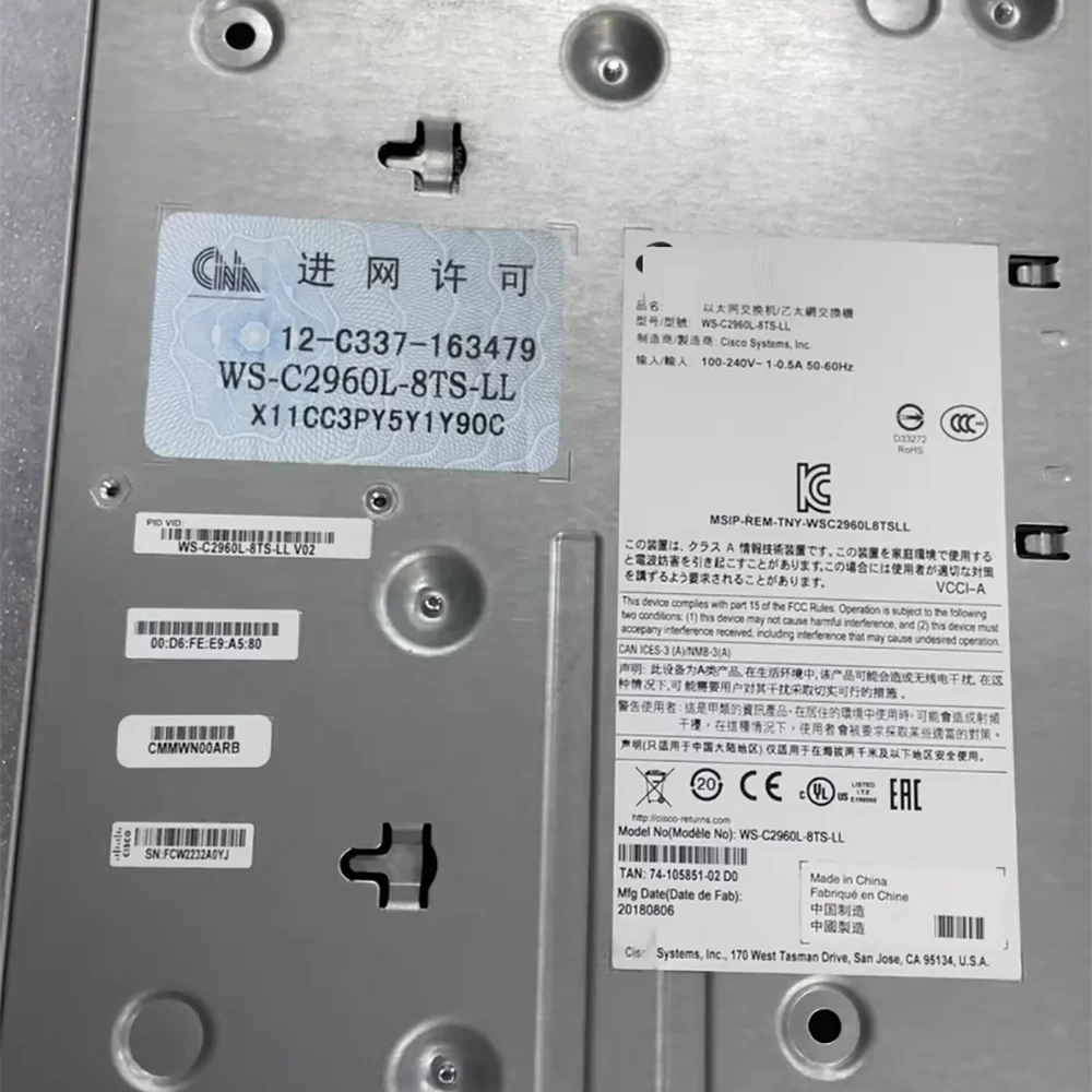 WS-C2960L-8TS-LL Conmutador de red silencioso con puerto óptico Gigabit eléctrico de 2 puertos Gigabit de 8 puertos - imagen 2