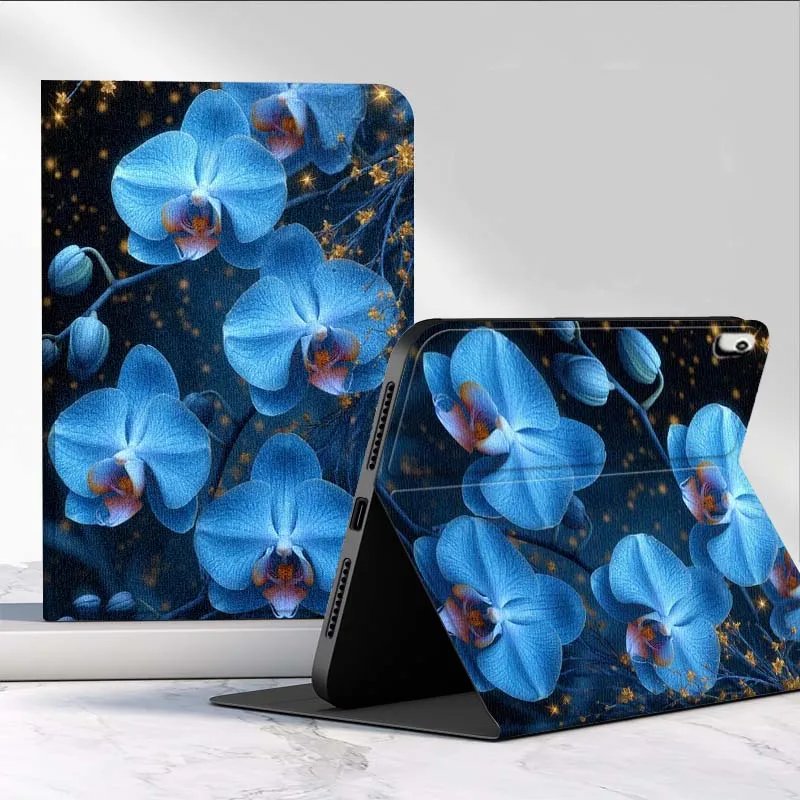 Funda de orquídeas azul a la moda para Lenovo Xiaoxin Pad Pro Tab M10 K10 Plus 3. ° Y700 Gen 11 11,2 11,5 12,7 8,8 pulgadas - imagen 2