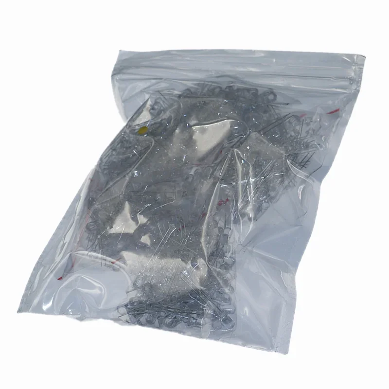 500 unids/lote F5 5MM de largo plomo transparente Ultra brillante blanco LED diodo surtido kit set 5 colores rojo blanco amarillo verde azul - imagen 3